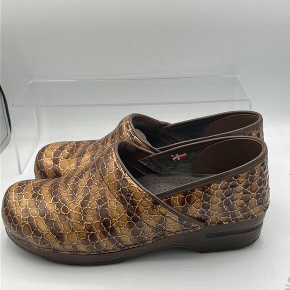 Sanita Danish Comfort Clogs Embossed Metallic Snakeskin  Size EU 41 US 9.5-10 - Picture 6 of 10